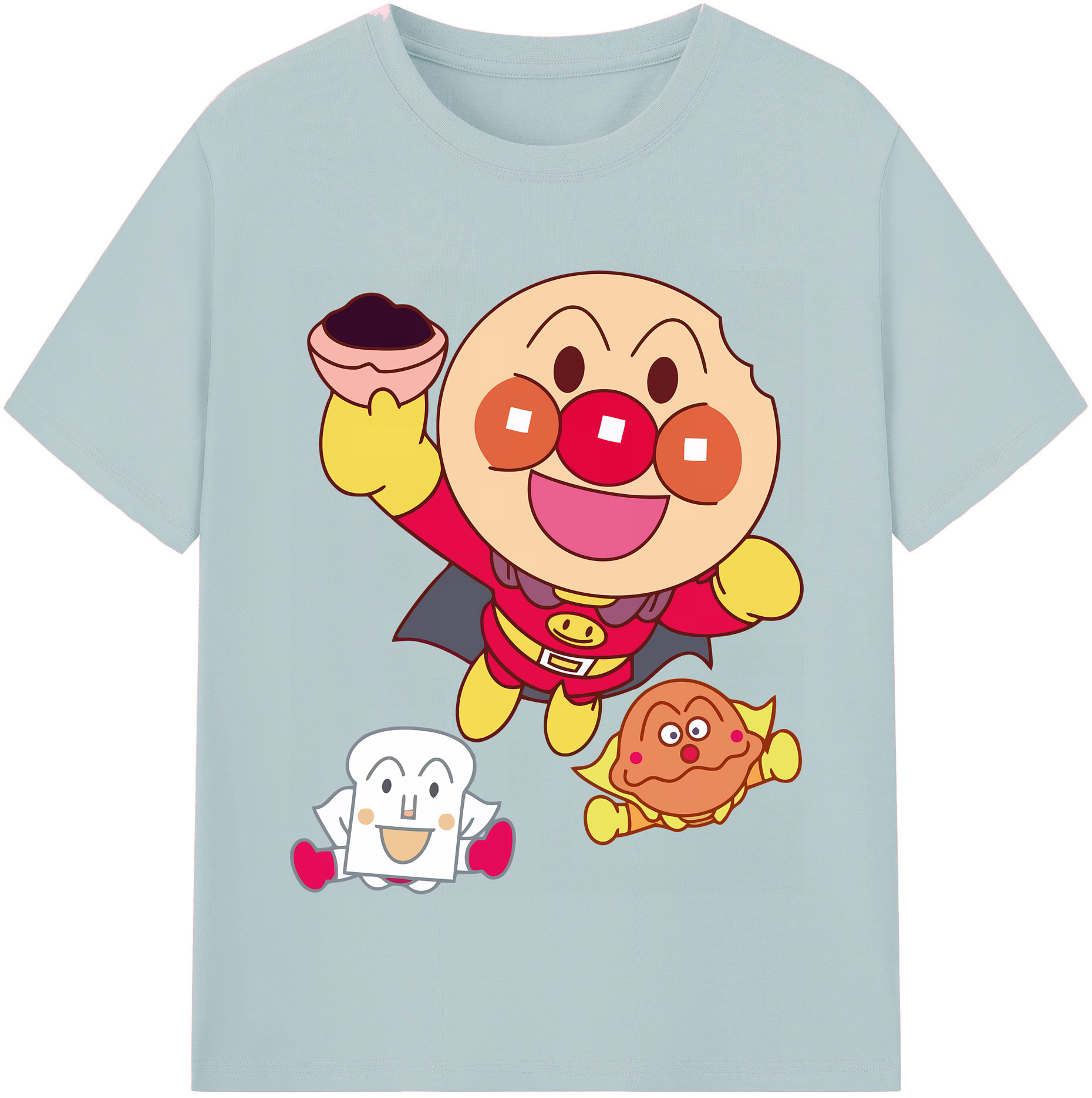 （画像用） アンパンマン Anpanman 綿100％半袖Tシャツ（フロントプリント）